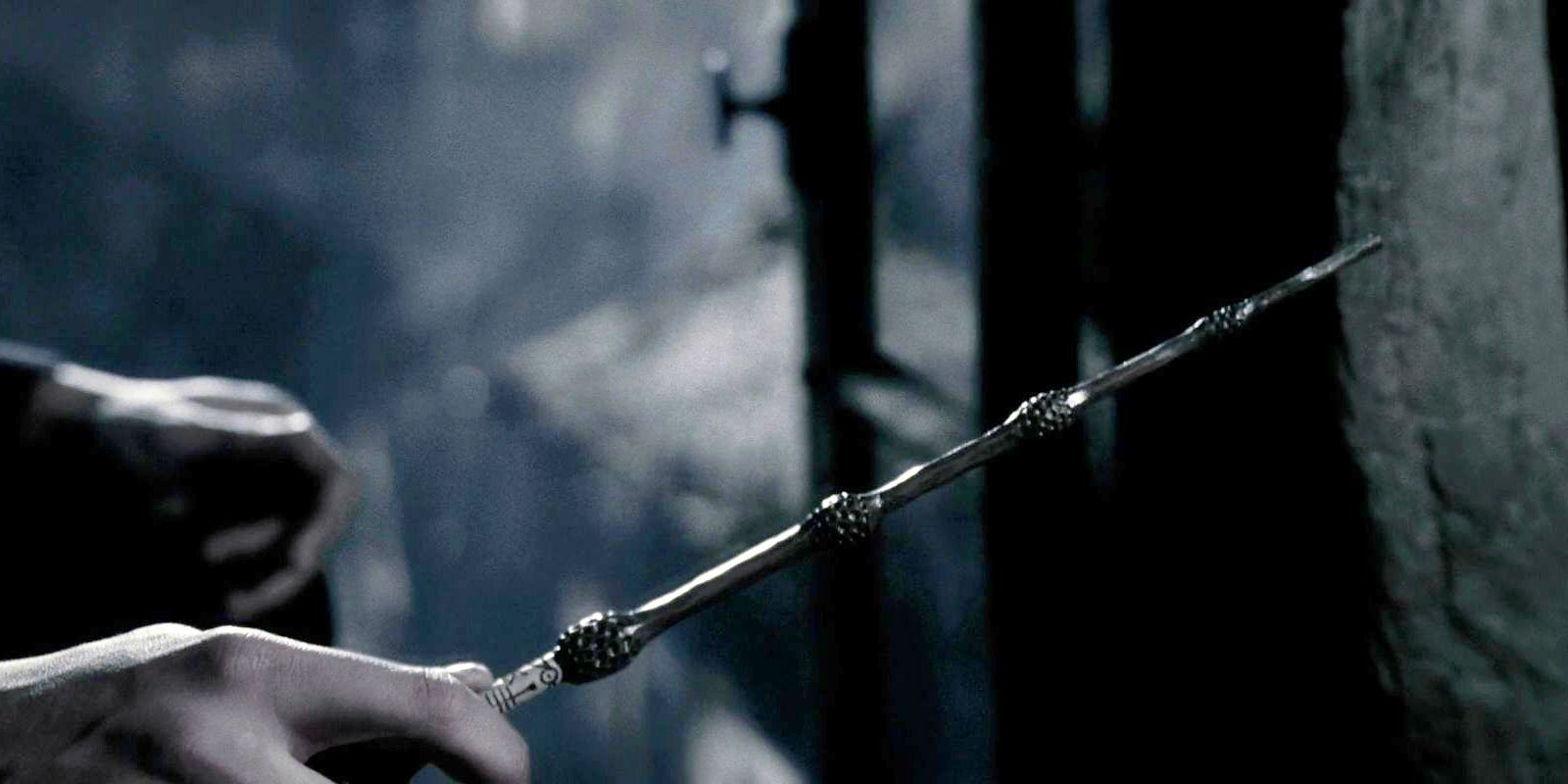 Someone holding the Elder Wand in Harry Potter and the Deathly Hallows.