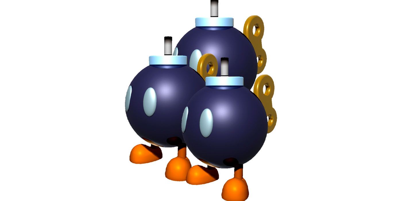 Three walking bombs from the Mario games.
