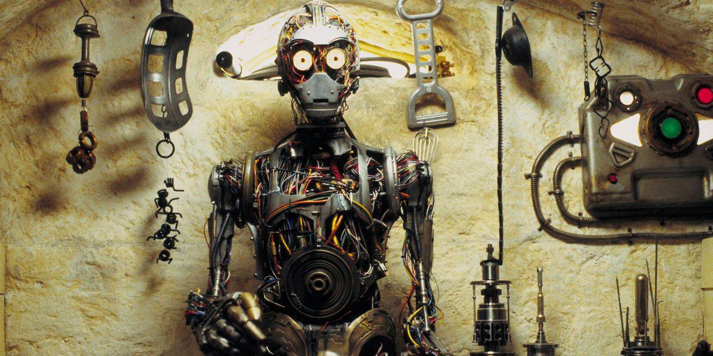 an incomplete C-3PO from Star Wars Episode 1 The Phantom Menace