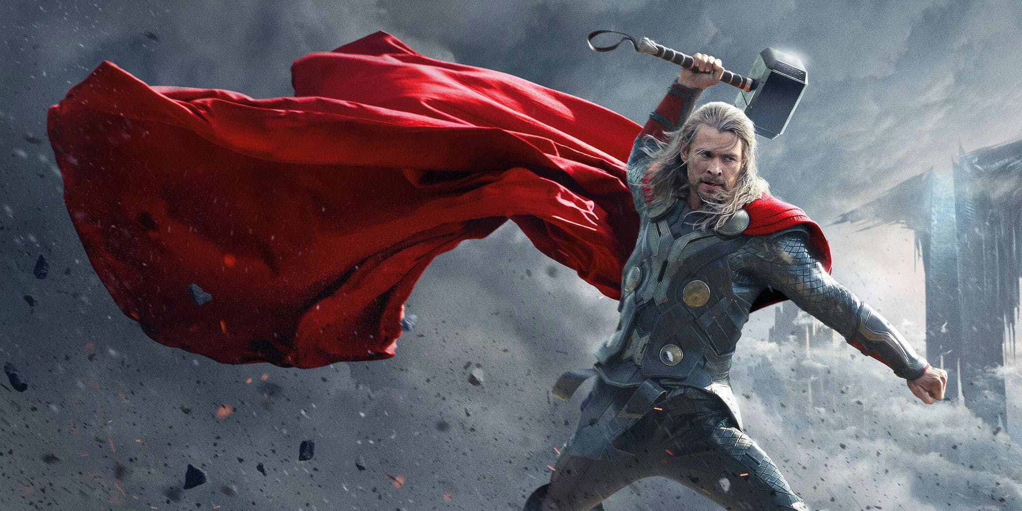 Chris Hemsworth as Thor Raising Hammer