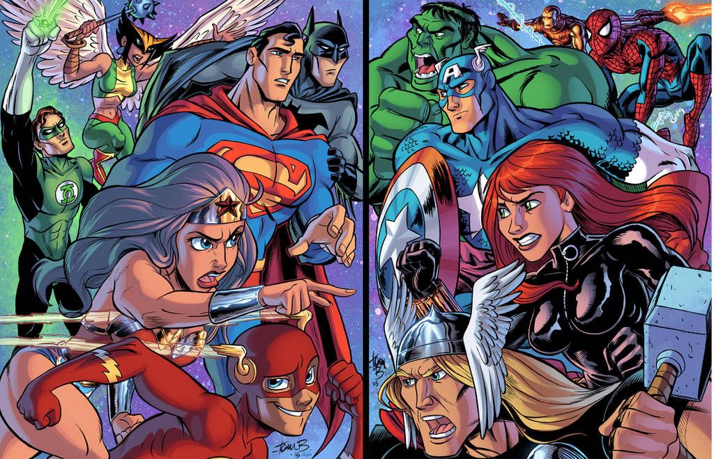 DC Fights Marvel Fanart