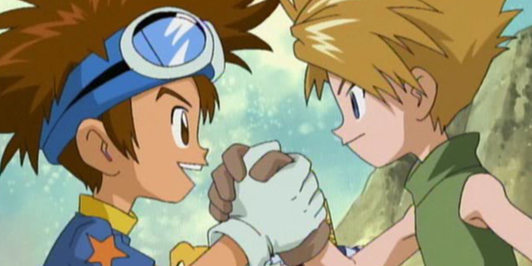 Tai, the protagonist of Digimon, and Matt, his rival, during the events of Digimon Adventure