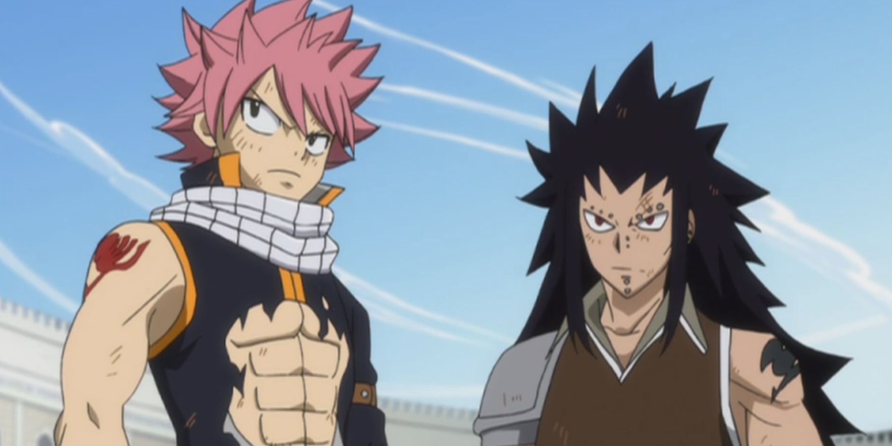 Natsu Dragneel and Gajeel Redfox during the events of Fairy Tail