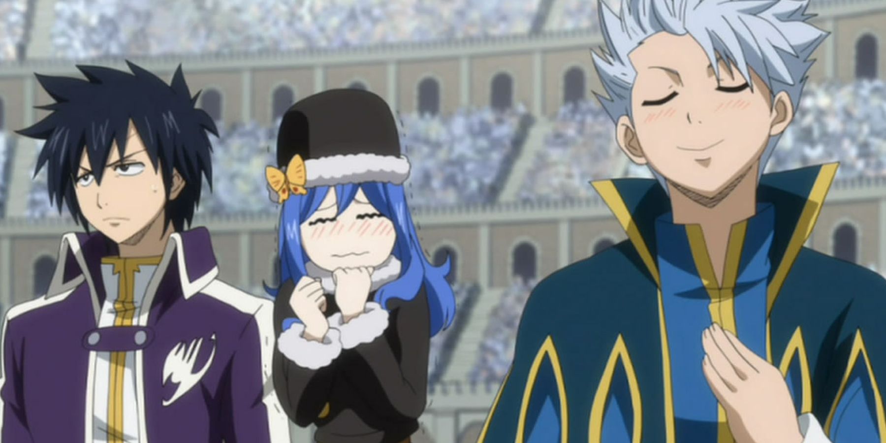 Gray Fullbuster, Juviam and Lyon Voltia, in Fairy Tail 
