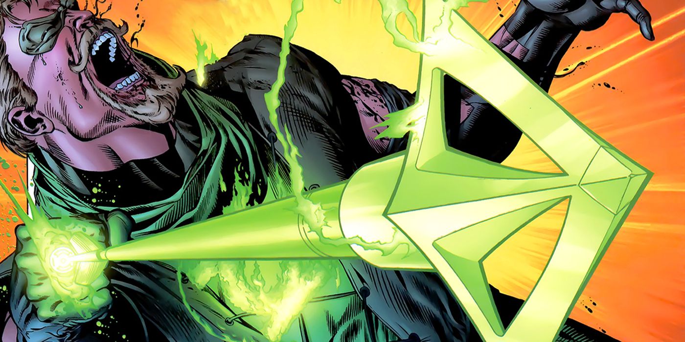 Green Arrow shooting a Green Arrow with Green Lantern Ring