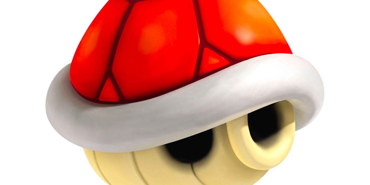An image of the Red Shell item from Mario Kart.