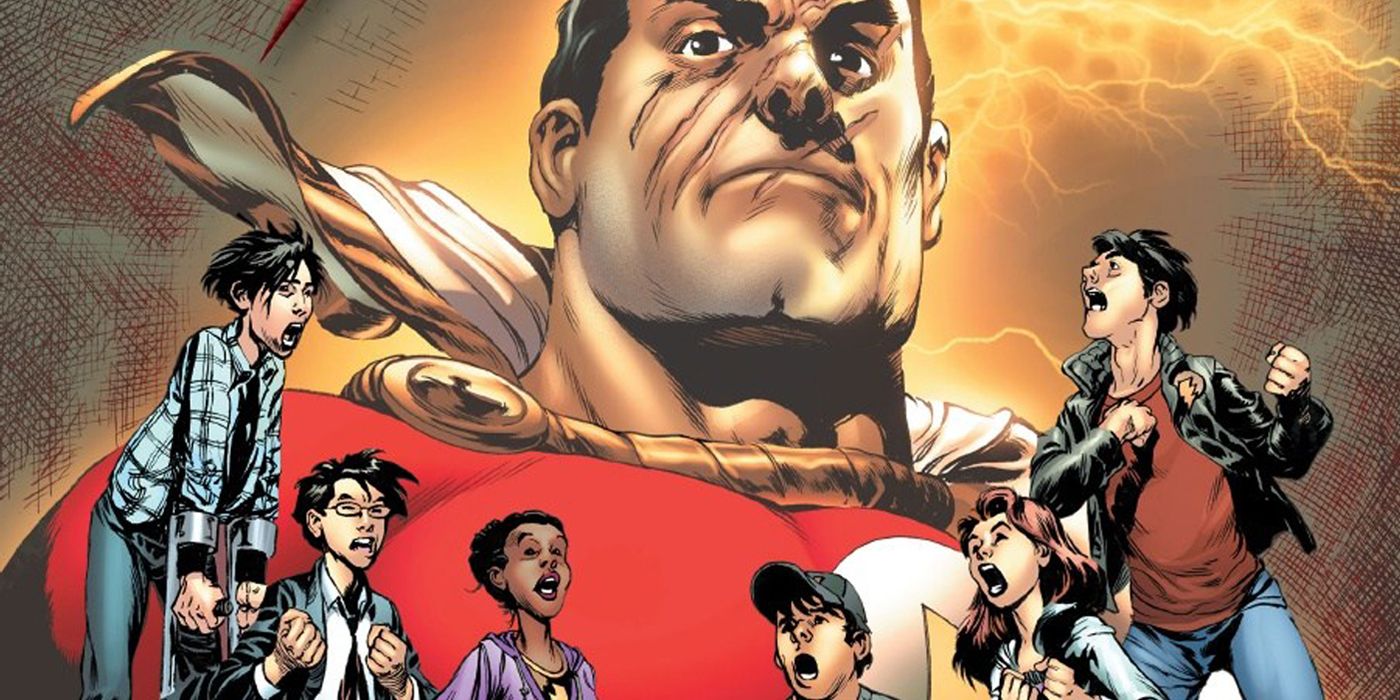 Captain Thunder and the Shazam kids from the Flashpoint timeline