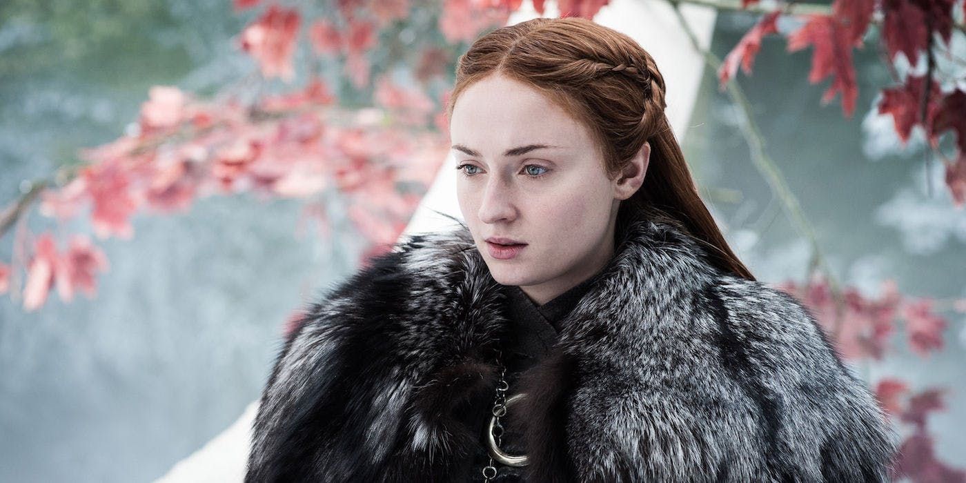 Sophie Turner as Sansa Stark in Game of Thrones.