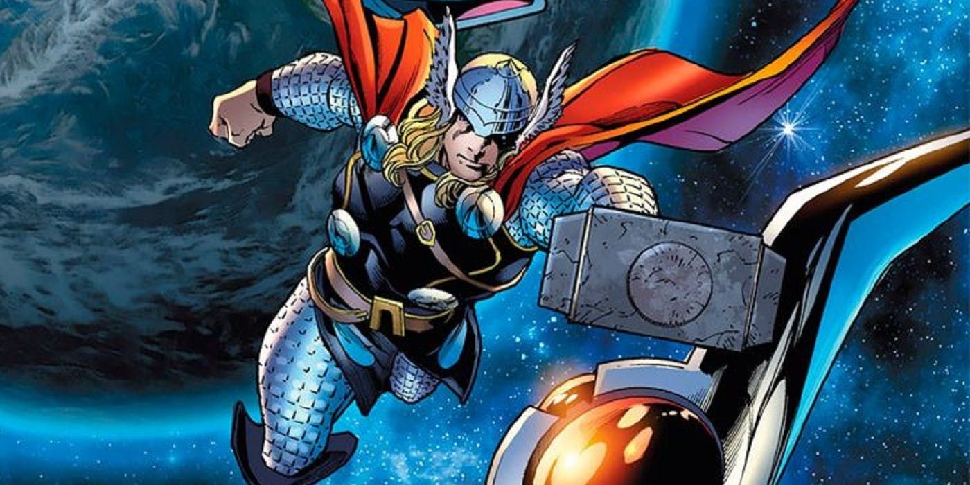 Thor Flying with Mjolnir