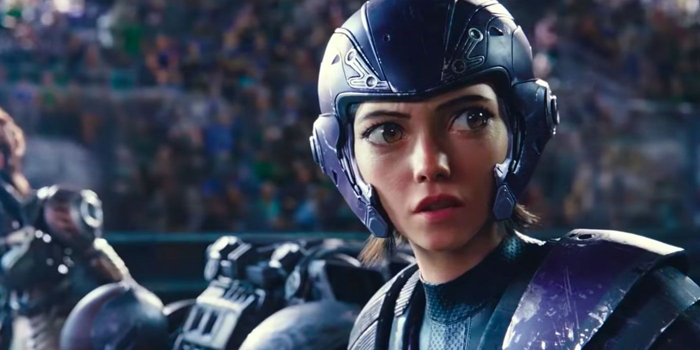 Alita: Alita in the motorball headgear from Battle Angel