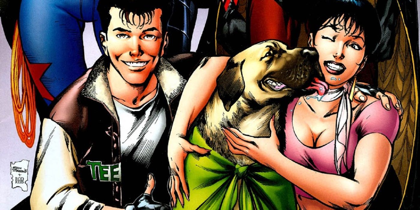 The Teen Titans' Marvin and Wendy with their killer, Wonder Dog.