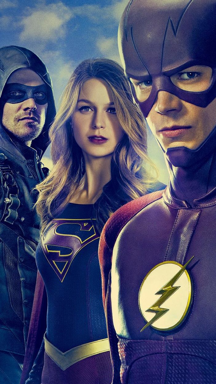 Arrowverse Flash Supergirl and Green Arrow