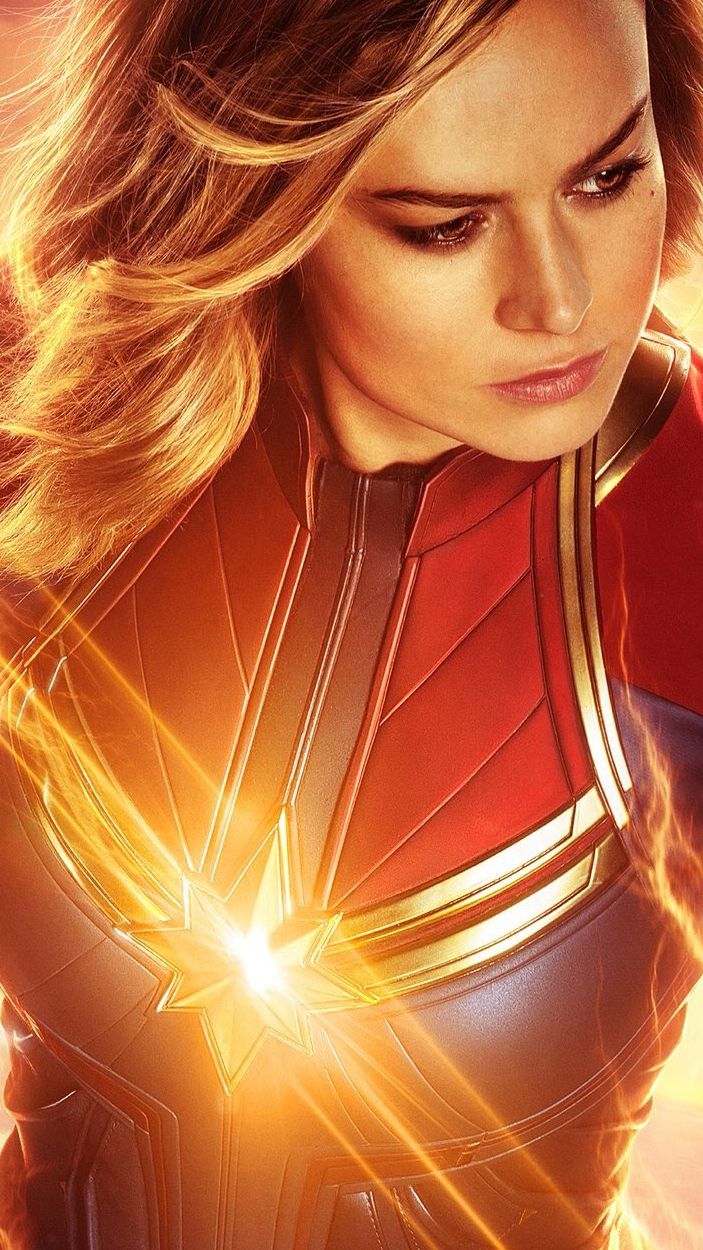 Brie Larson enters the MCU as Captain Marvel.
