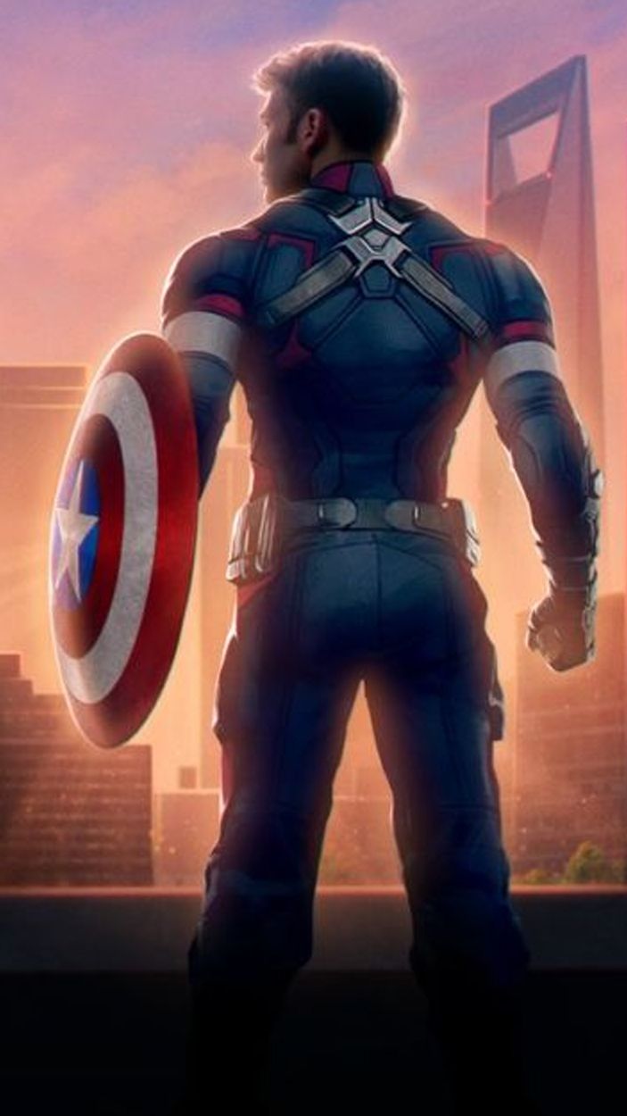 Captain America on Avengers Endgame Chinese Poster