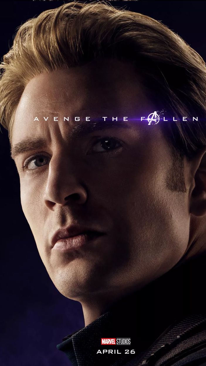 Chris Evans as Captain America Avengers Endgame Poster
