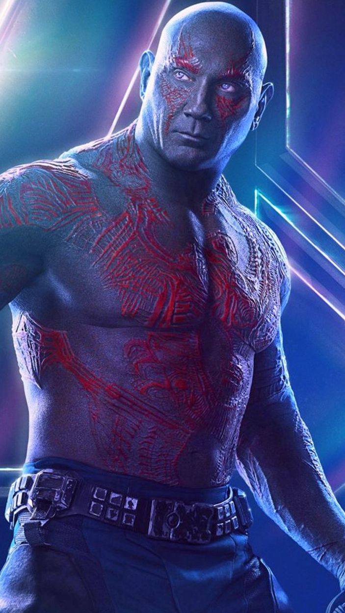 Dave Bautista as Drax Avengers Infinity War Poster