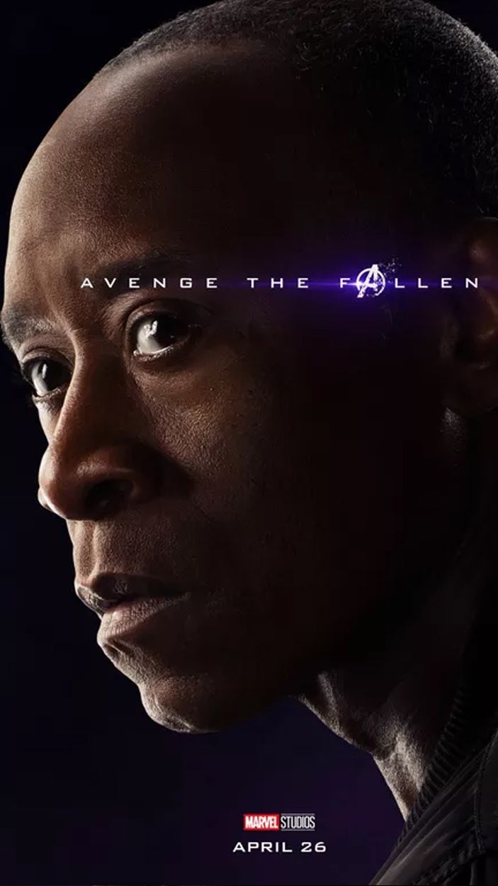 Don Cheadle as War Machine Avengers Endgame Poster
