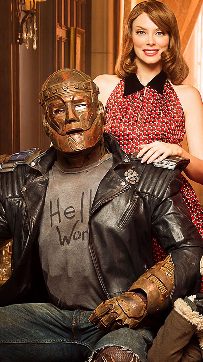 The classic Doom Patrol heroes pose together.