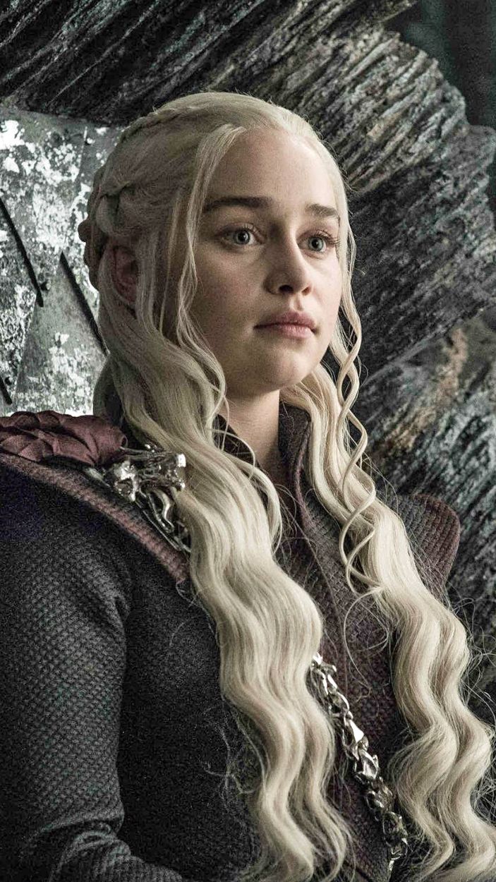 Emilia Clarke as Queen Daenerys in Game of Thrones.