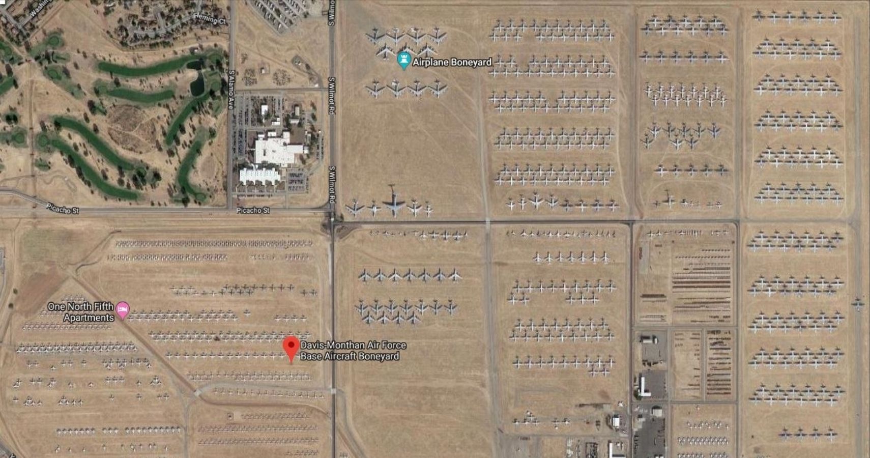 Google Maps Airplane Graveyard