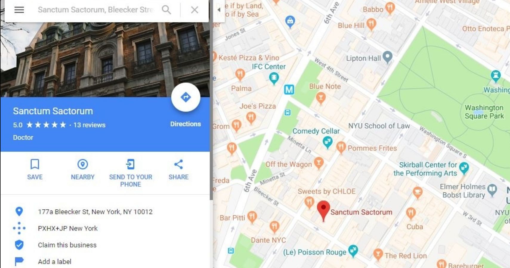 Google Maps Doctor Strange Sanctum Sanctorum