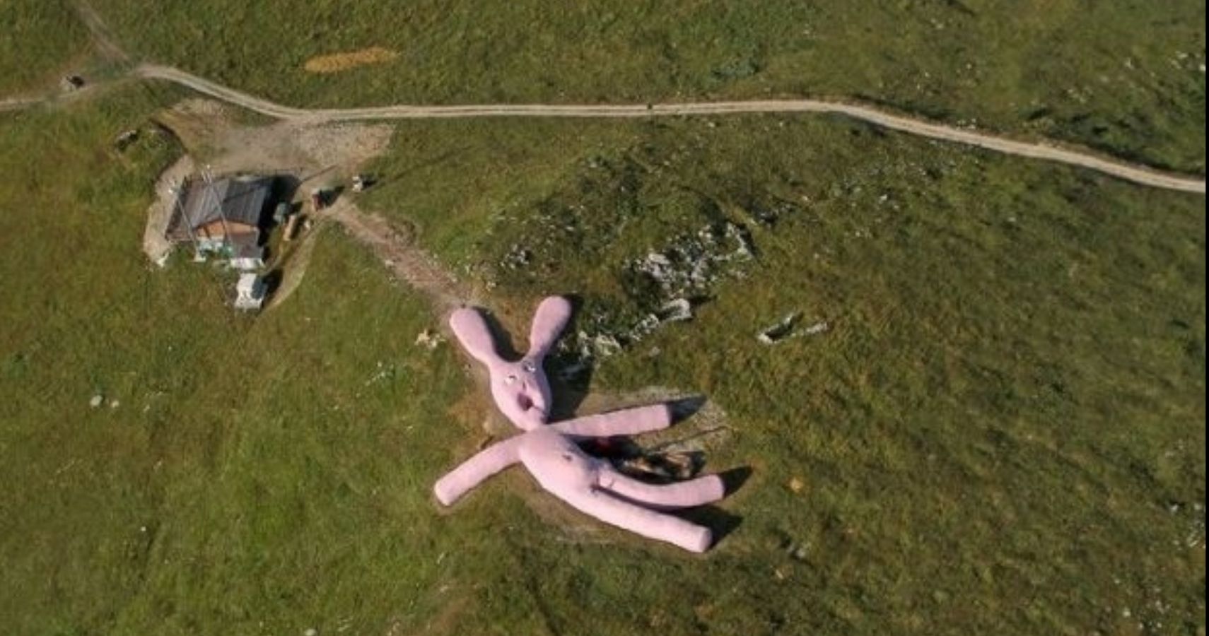 Google Maps Giant Pink Bunny
