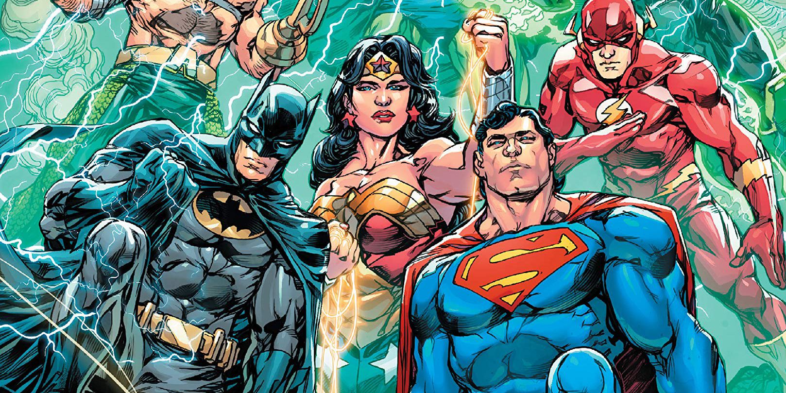 JLA New World Order - Aquaman, Batman, Wonder Woman, Superman, and The Flash