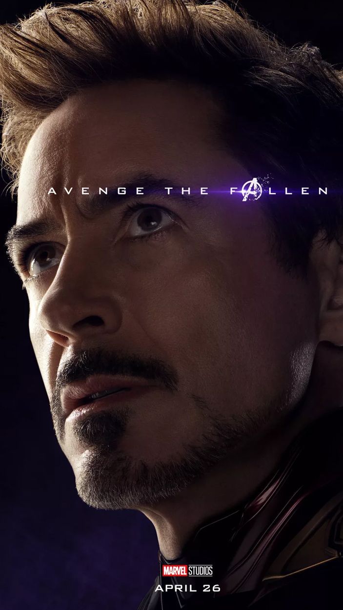 Robert Downey Jr as Iron Man Avengers Endgame Poster