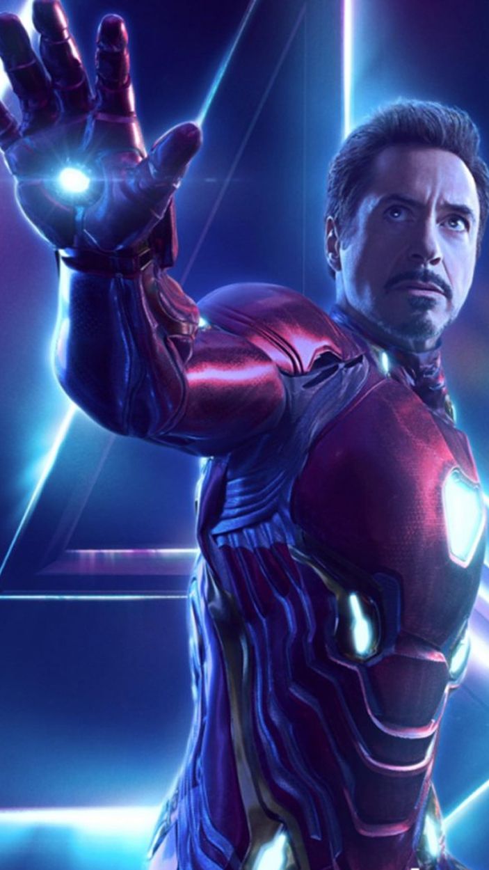 Robert Downey Jr as Iron Man Avengers Infinity War Poster