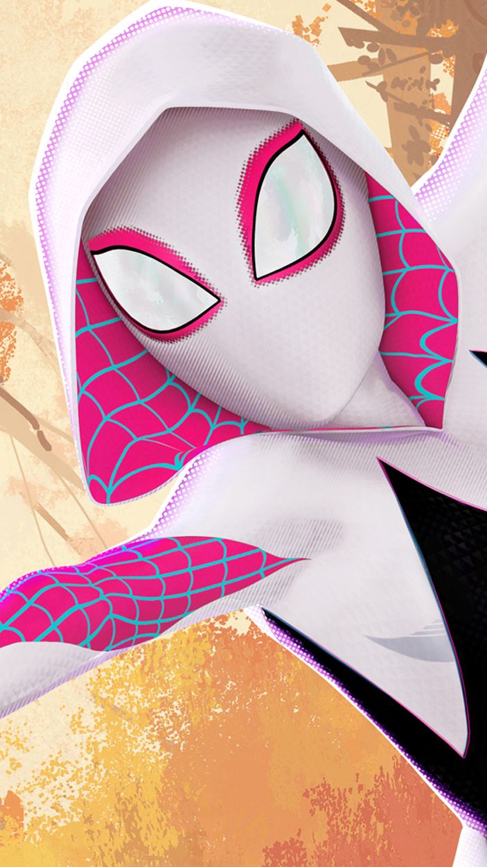 Spider-Gwen strikes a pose in Into the Spider-Verse.