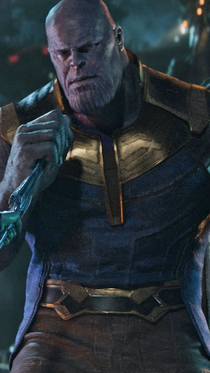Thanos stops Gamora in Infinity War.
