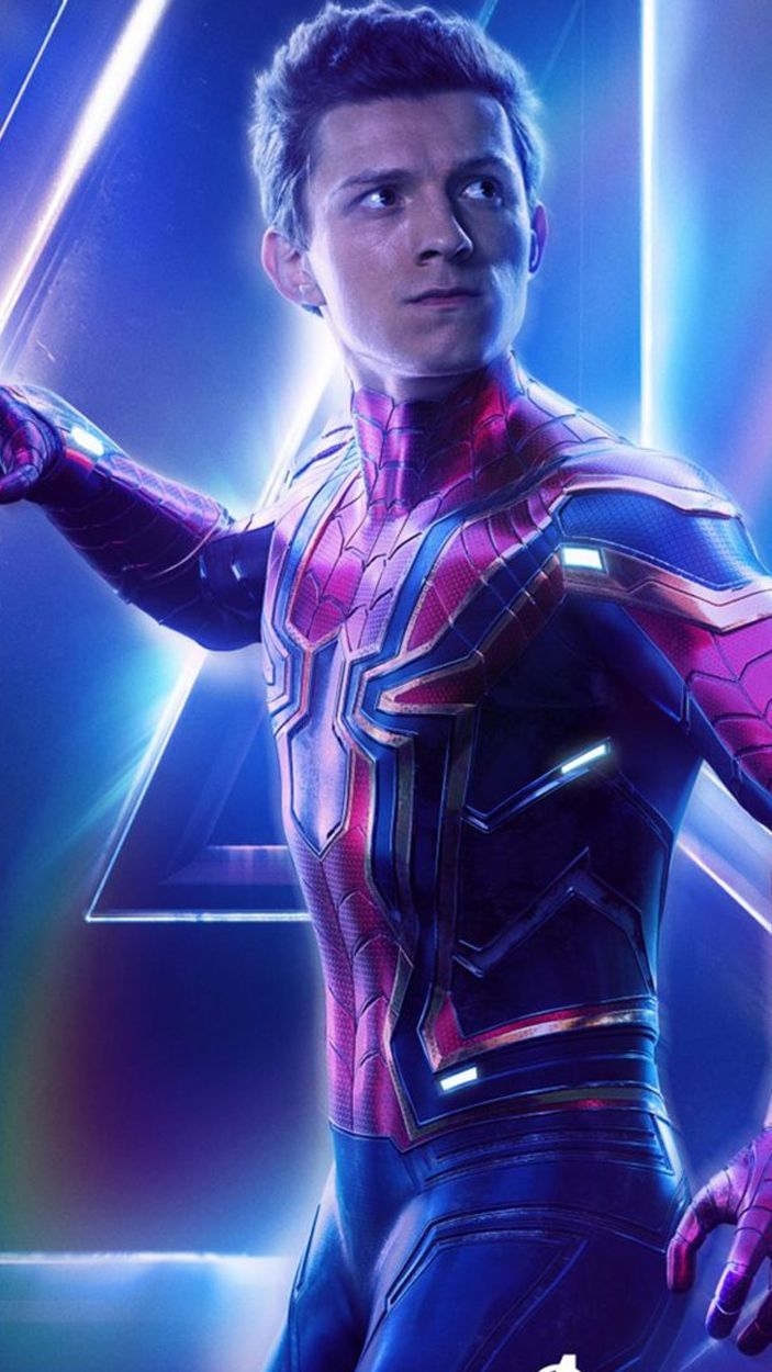 Tom Holland as Spider-Man Avengers Infinity War Poster