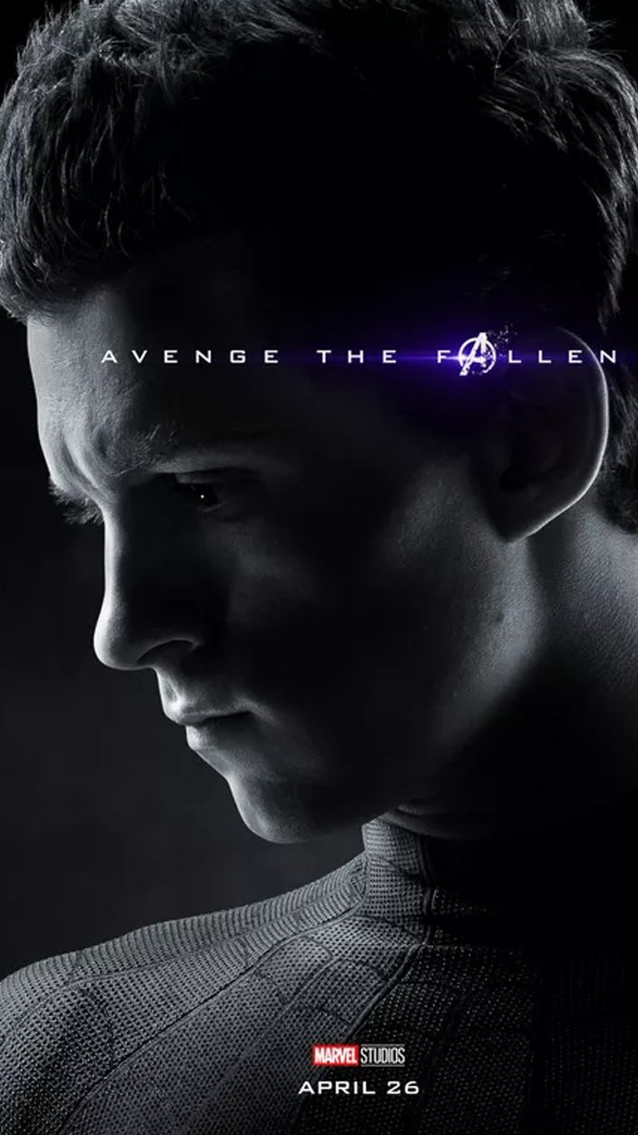 Tom Holland as Spider-Man Avengers Endgame Poster