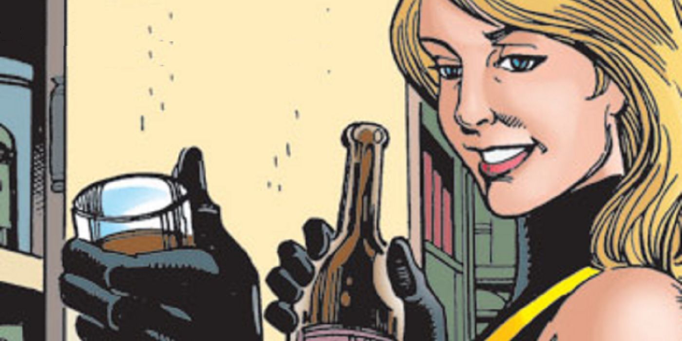 Carol Danvers raises a glass.