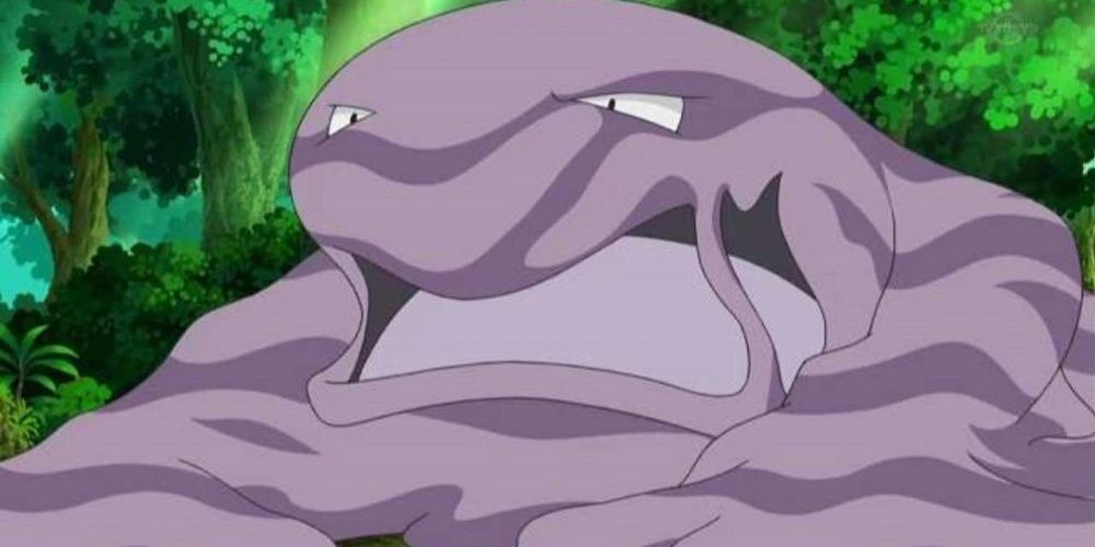 A Muk languishes in the wild in Pokemon