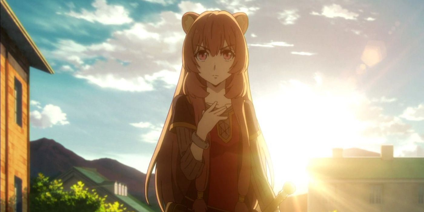 Raphtalia with the sun rising behind her in The Rising of the Shield Hero