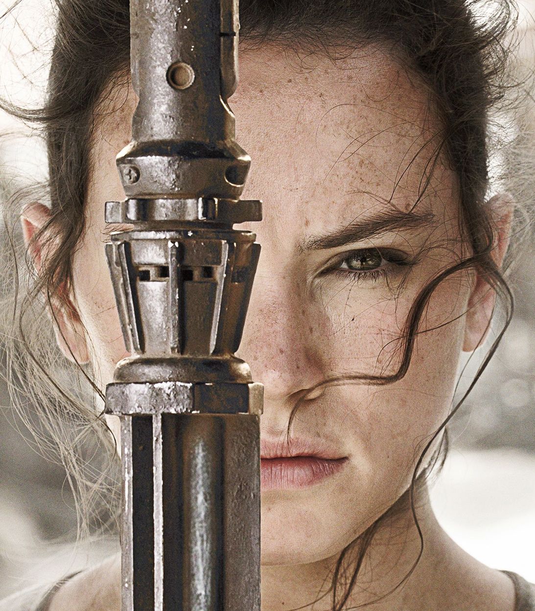 Daisy Ridley as Rey in Star Wars the Force Awakens Poster