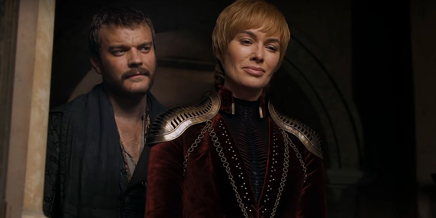 Euron Greyjoy with Cersei Lannister in Game of Thrones