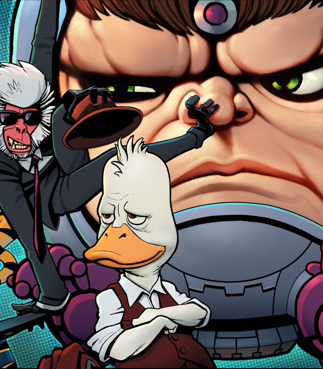 Howard the Duck Hit-Monkey and MODOK Hulu Marvel Offenders Cartoon