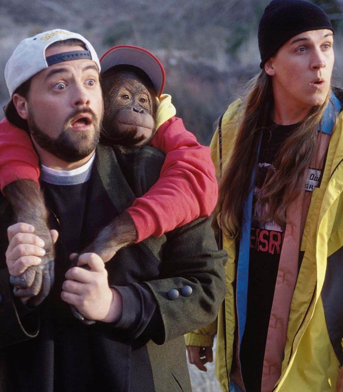 Kevin Smith and Jason Mewes as Jay and Silent Bob in Jay and Silent Bob Strike Back