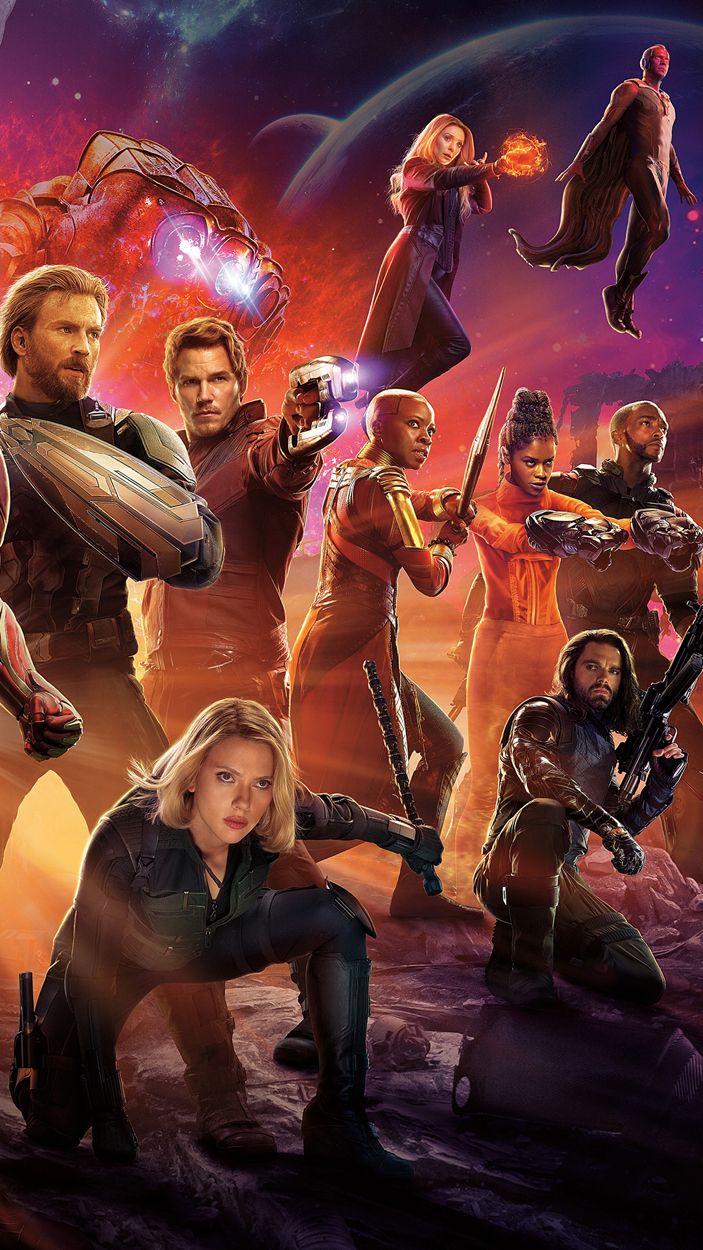 Marvel Cinematic Universe Heroes in Avengers Infinity War