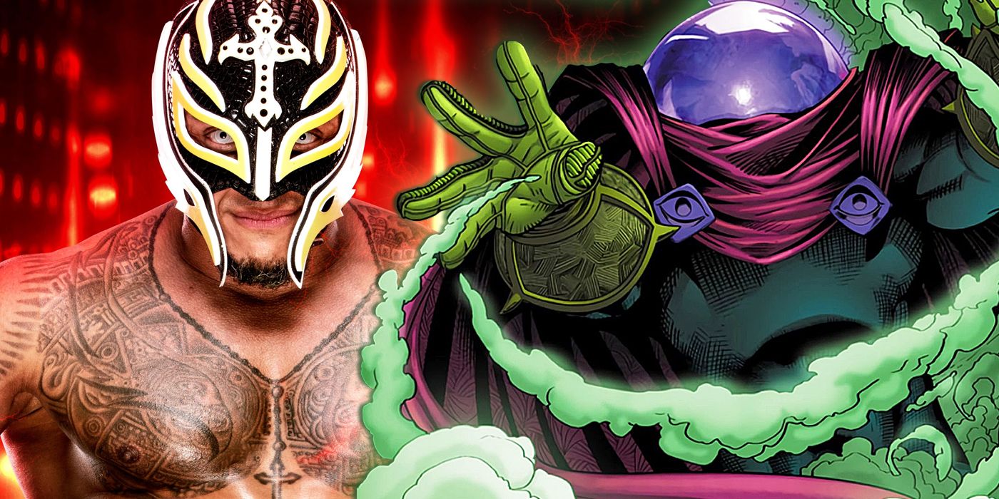 WrestleMania: Rey Mysterio Suits Up as Marvel's Mysterio