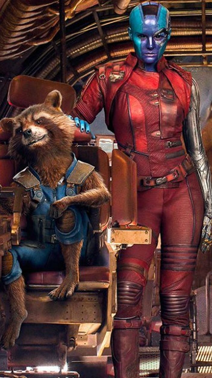 Nebula and Rocket Raccoon in Guardians of the Galaxy Vol 2