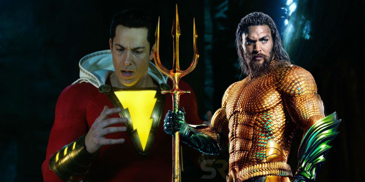 Zachary Levi's Shazam and Jason Momoa's Aquaman