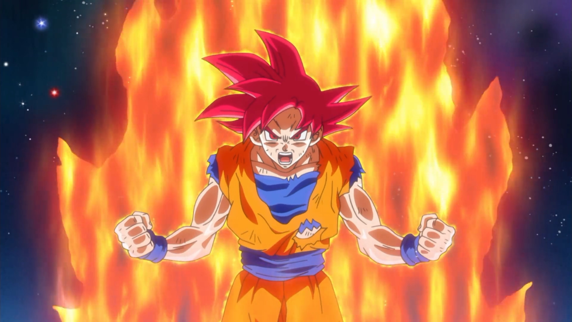 dbz battle of the gods goku super saiyan god 2