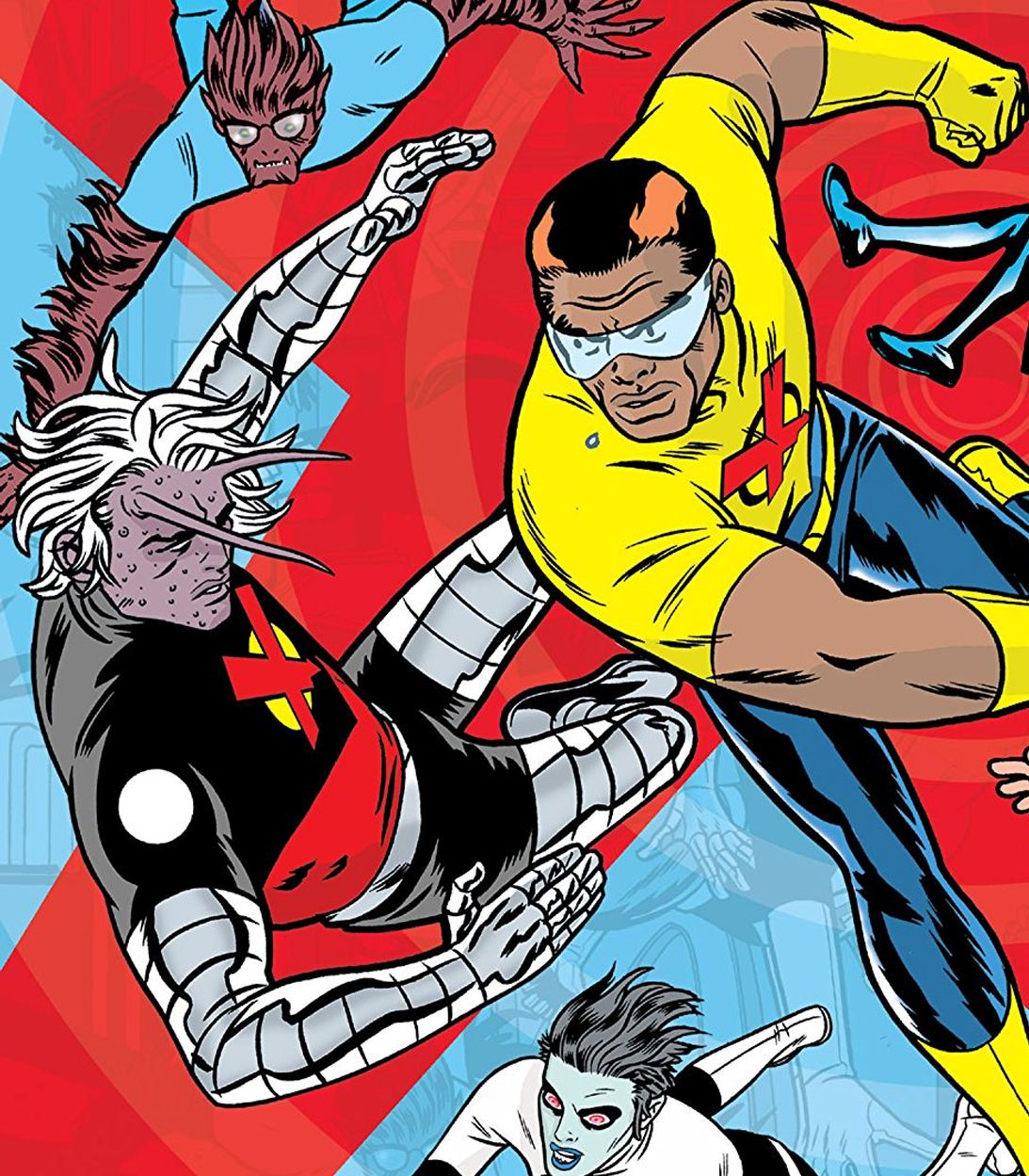 X-Statix Fighting by Mike Allred