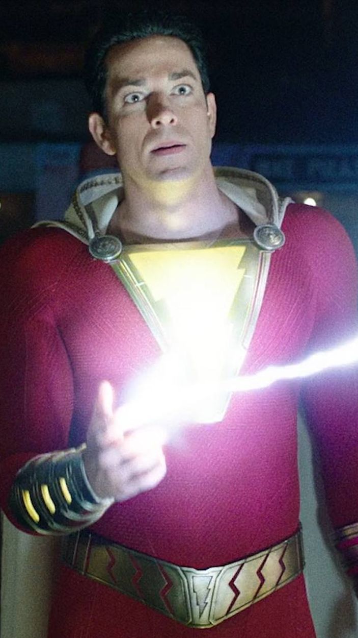 Zachary Levi as Shazam With Lightning
