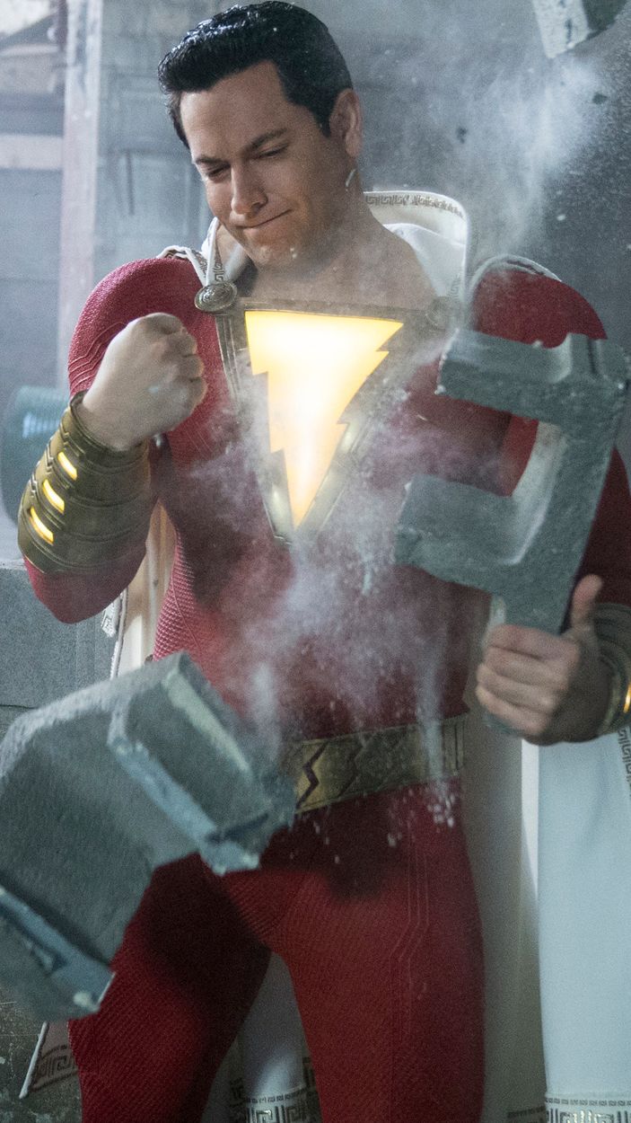 Zachary Levi as Super-Strong Shazam in Shazam!