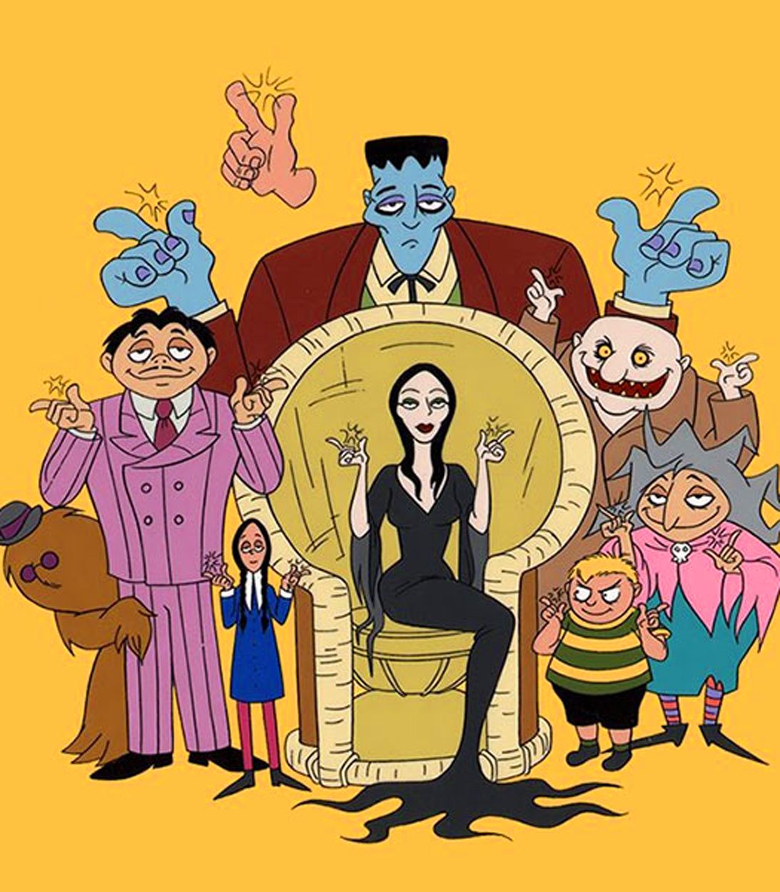 Addams Family cartoon vertical