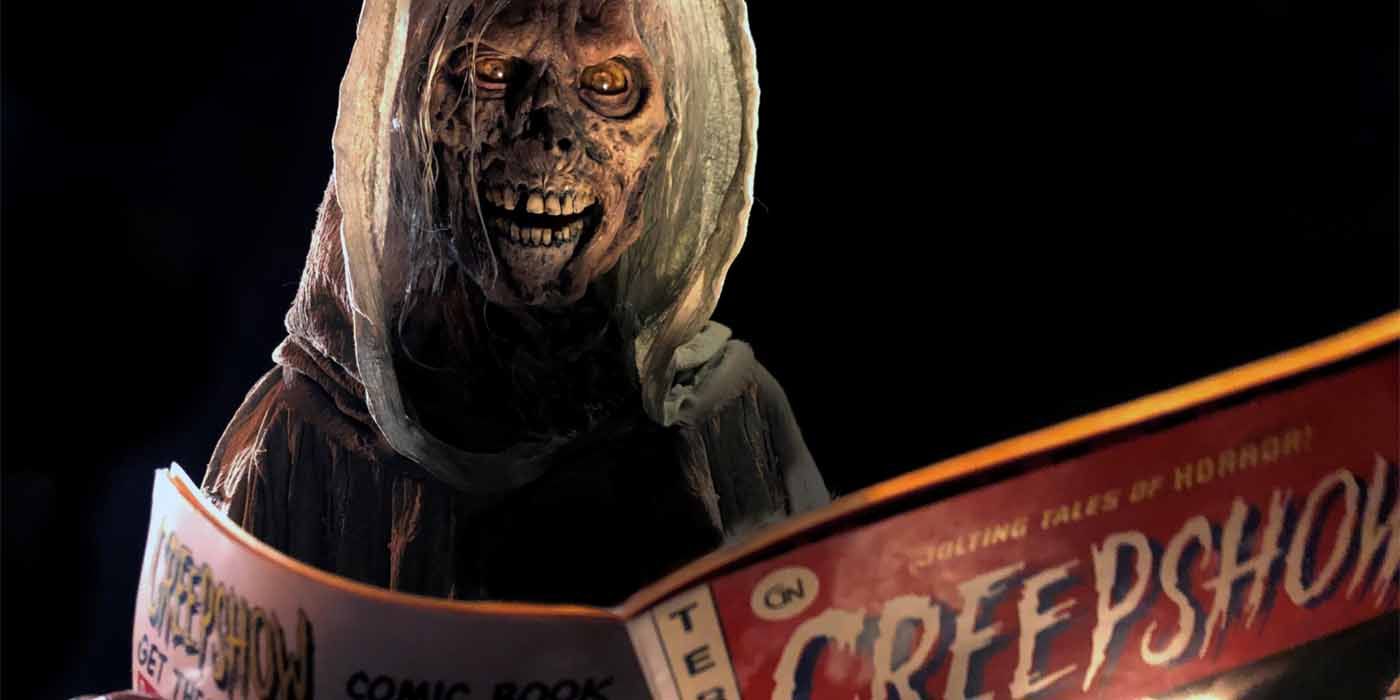 A monster reading a book in Creepshow.